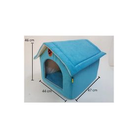 Lavista Turkuaz Küçük Boy İç Mekan Kedi ve Köpek Kulübesi