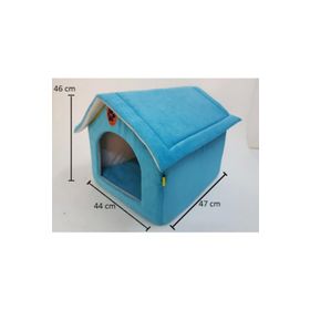 Lavista Turkuaz Küçük Boy İç Mekan Kedi ve Köpek Kulübesi