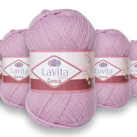 Lavita 4120 Yarn Gonca 5 Adet El Örgü İpi