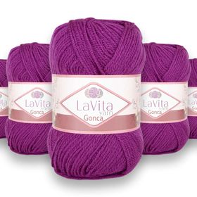 Lavita 5109 Yarn Gonca 5 Adet El Örgü İpi