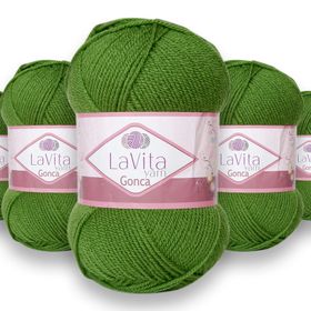 Lavita 8124 Yarn Gonca 5 Adet El Örgü İpi