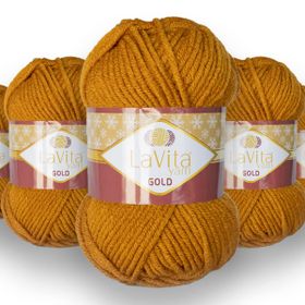 Lavita 9537 Yarn Gold 5 Adet El Örgü İpi