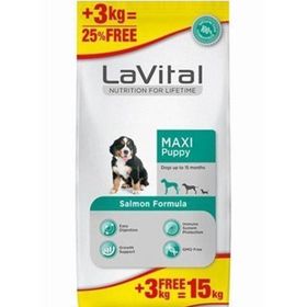 Lavital 12+3 kg Büyük Irk Somonlu Yavru Köpek Maması