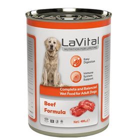 Lavital 400 gr Adult Biftekli Bağışıklık Sistemi Destekleyici Yetişkin Köpek Konservesi