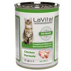 Lavital 400 gr Adult Tahılsız Tavuklu Yetiskin Konserve Kedi Maması
