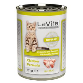Lavital 400 gr Kitten Tahılsız Tavuklu Yavru Konserve Kedi Maması