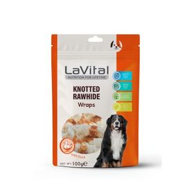 Lavital Knotted Rawhide Ördek Eti Sarılı 100 gr Köpek Ödül Kemiği