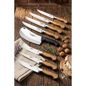 Lazbisa MFP-001 Hand Craft Pro Serisi Mutfak 8 Parça Et Ekmek Sebze Salata Börek Bıçağı