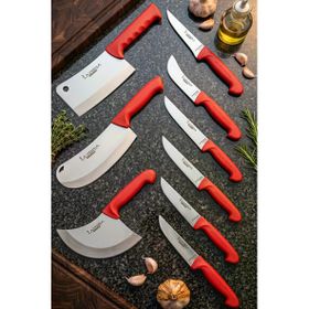 Lazbisa MFP-245 Silver Pro Serisi Mutfak 9 Parça Et Ekmek Sebze Soğan Börek Satır Bıçak Set