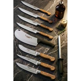 Lazbisa MFP-386 Hand Craft Pro Serisi Mutfak 9 Parça Et Ekmek Sebze Salata Börek Bıçak Set