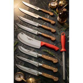 Lazbisa MFP-749 Hand Craft Pro Serisi Mutfak 9 Parça Et Ekmek Sebze Salata Börek Pide Bıçak Set