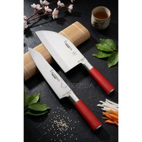 Lazbisa MFT-005 Red Craft Serisi Mutfak Et Ekmek Şef Sebze Börek Bıçak Set