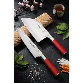 Lazbisa MFT-005 Red Craft Serisi Mutfak Et Ekmek Şef Sebze Börek Bıçak Set