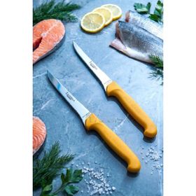 Lazbisa MFT-015 Gold Serisi Mutfak Fileto Steak Et Balık Tavuk Fileto 2'li Bıçak Set