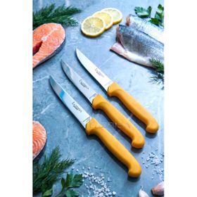 Lazbisa MFT-020 Gold Serisi Mutfak Fileto Steak Et Balık Tavuk Kesme Fileto 2'li Bıçak Set