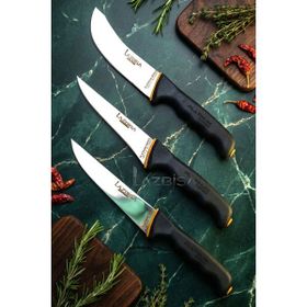 Lazbisa MFT-247 Platinum Serisi Mutfak Et Ekmek Sebze Meyve 3'lü Bıçak Set