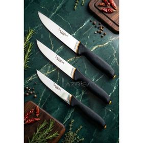 Lazbisa MFT-369 Platinum Serisi Mutfak Et Ekmek Sebze Meyve 3'lü Bıçak Set
