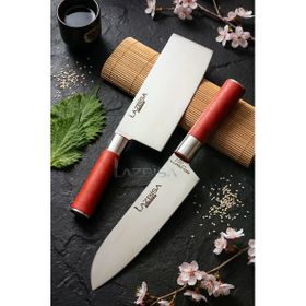 Lazbisa MFT-472 Red Craft Serisi Mutfak Şef Et Ekmek Sebze Bıçak Set