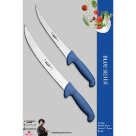 Lazbisa MFT-896 Blue Serisi Mutfak Et Balık Tavuk 2'li Açma Bıçak Set