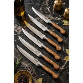 Lazbisa MTF-001 Hand Craft Mutfak Et Ekmek Sebze Meyve 6'lı Bıçak Set