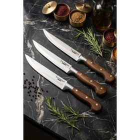 Lazbisa MTF-003 Hand Craft Mutfak Et Ekmek Sebze Meyve 3'lü Bıçak Set