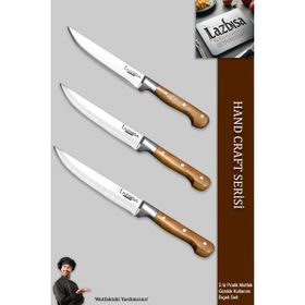 Lazbisa MTF-003 Hand Craft Mutfak Et Ekmek Sebze Meyve 3'lü Bıçak Set