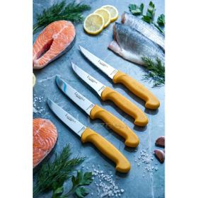 Lazbisa MTF-007 Gold Serisi Mutfak Et Ekmek Sebze 4'lü Bıçak Set