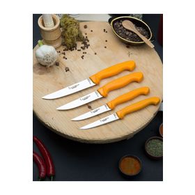 Lazbisa MTF-007 Gold Serisi Mutfak Et Ekmek Sebze 4'lü Bıçak Set