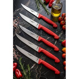 Lazbisa MTF-015 Silver Serisi Mutfak Et Ekmek Sebze Meyve 5'li Bıçak Set