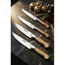 Lazbisa MTF-036 Hand Craft Mutfak Et Ekmek Sebze 4'lü Bıçak Set