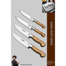 Lazbisa MTF-036 Hand Craft Mutfak Et Ekmek Sebze 4'lü Bıçak Set