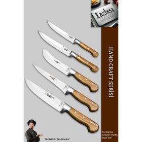 Lazbisa MTF-037 Hand Craft Mutfak Et Ekmek Sebze 5'li Bıçak Set