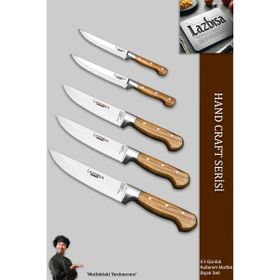 Lazbisa MTF-037 Hand Craft Mutfak Et Ekmek Sebze 5'li Bıçak Set