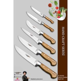 Lazbisa MTF-038 Hand Craft Mutfak Et Ekmek Sebze 6'lı Bıçak Set