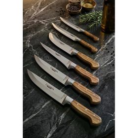 Lazbisa MTF-038 Hand Craft Mutfak Et Ekmek Sebze 6'lı Bıçak Set