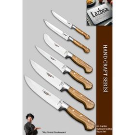 Lazbisa MTF-038 Hand Craft Mutfak Et Ekmek Sebze 6'lı Bıçak Set