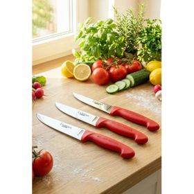 Lazbisa MTF-220 Silver Serisi Mutfak Et Ekmek Sebze 3'lü Bıçak Set