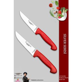 Lazbisa MTF-221 Silver Serisi Mutfak Et Ekmek Sebze 2'li Bıçak Set
