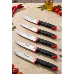 Lazbisa MTF-784 Soft Grip Mutfak Et Ekmek Sebze Bıçağı 5'li Bıçak Set
