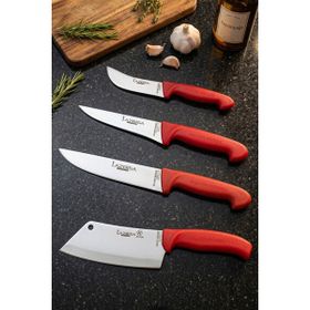 Lazbisa Silver Mutfak Günlük Kullanım 4 Parça Et Ekmek Şef Sebze Meyve Soğan Börek Bıçak Set