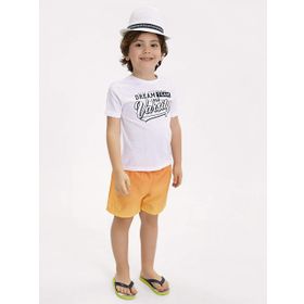 LC Waikiki 7Y6968Z4 Sarı Erkek Çocuk Baskılı Yüzme Şortu