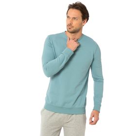 LC Waikiki 8S0987Z8 Erkek Ortadle Mavi Sweatshirt