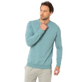 LC Waikiki 8S0987Z8 Erkek Ortadle Mavi Sweatshirt