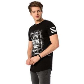 LC Waikiki 8S9168Z8 Genç Erkek Siyah T-Shirt