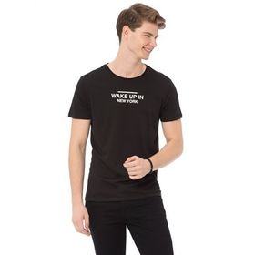LC Waikiki 8S9168Z8 Genç Erkek Siyah T-Shirt