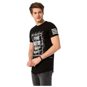 LC Waikiki 8S9168Z8 Genç Erkek Siyah T-Shirt