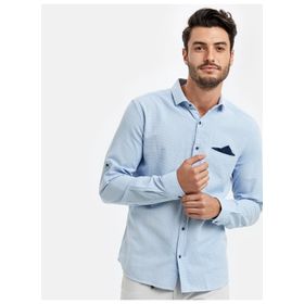 LC Waikiki 8W1044Z8 Mavi Erkek Gömlek