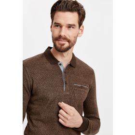 LC Waikiki 8W1154Z8 Erkek Kahverengi Sweatshirt