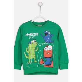 LC Waikiki 8W4007Z4 Erkek Çocuk Bisiklet Yaka Sweatshirt