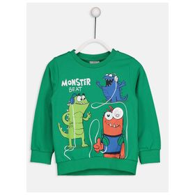 LC Waikiki 8W4007Z4 Erkek Çocuk Bisiklet Yaka Sweatshirt